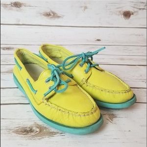 Sperry Topsiders Yellow sz 9.5